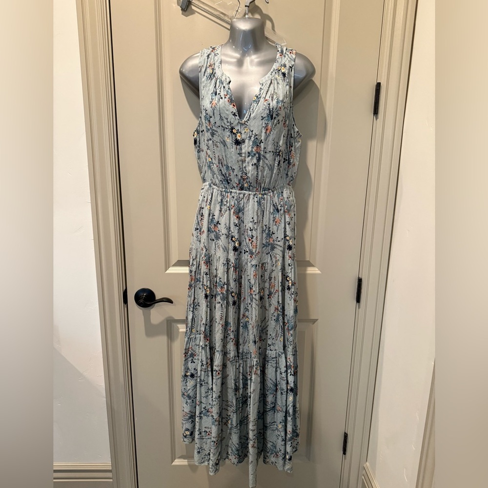 DR2 Light Blue Floral Maxi Dress - Picture 3 of 5